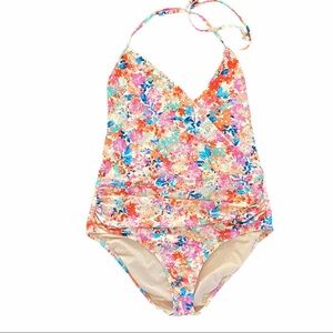 J. CREW Wrap Floral One Piece Swimsuit